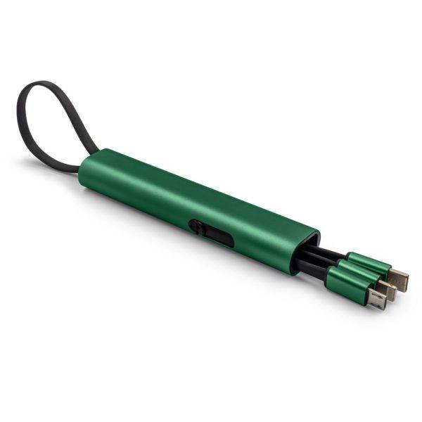 Câble de charge | Evelyn vert personnalisable avec logo