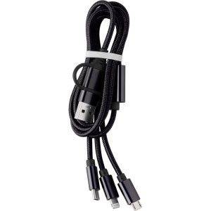 Câble de charge noir personnalisable avec logo – réf. V1563-03