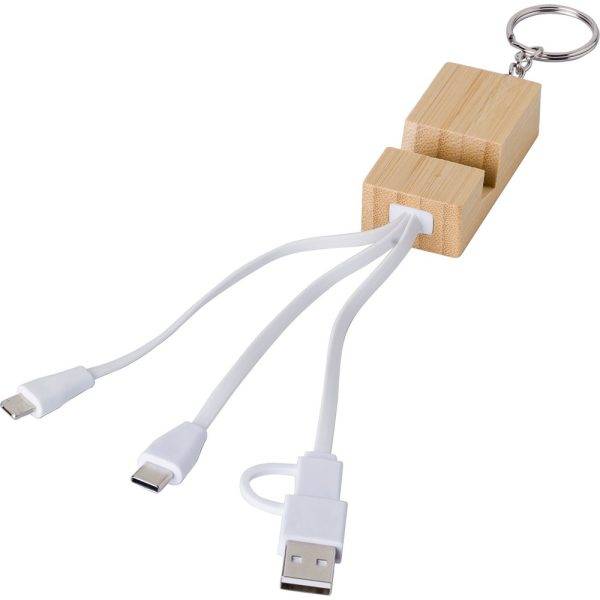 Câble de charge, support de téléphone brun personnalisable avec logo
