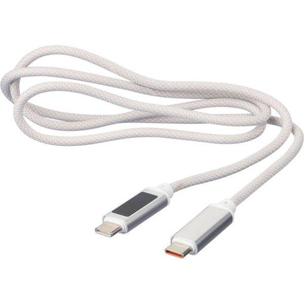Câble de chargement blanc personnalisable avec logo – réf. VA183-02