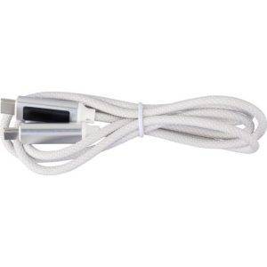 Câble de chargement blanc personnalisable avec logo