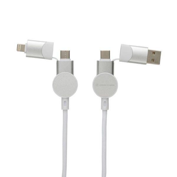 Câble Oakland 6-in-1 à charge 45W en plastique personnalisable – réf. P302.703