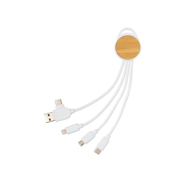 Câble Ontario 6-en-1 rond en plastique recyclé RCS personnalisable