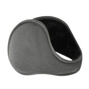 Cache-oreilles d'hiver gris personnalisable avec logo