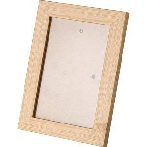 Cadre photo en bambou brun personnalisable avec logo