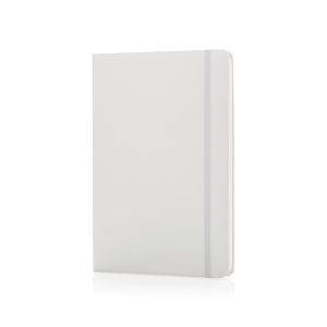 Cahier A5, relié blanc personnalisable avec logo