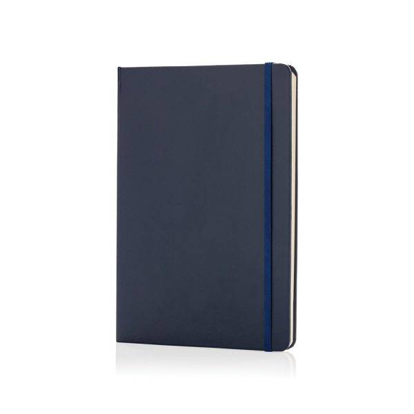 Cahier A5, relié bleu personnalisable avec logo
