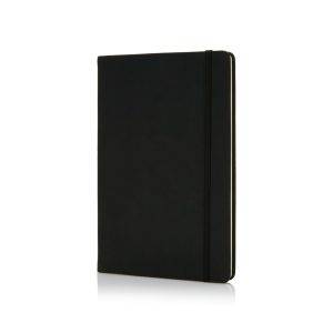 Cahier Deluxe A5, relié noir personnalisable avec logo
