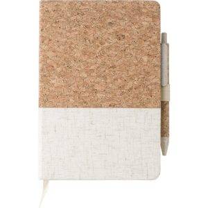 Cahier env. A5 avec stylo brun personnalisable avec logo