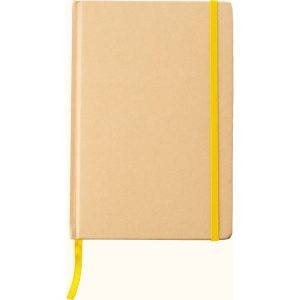 Cahier env. A5 jaune personnalisable avec logo