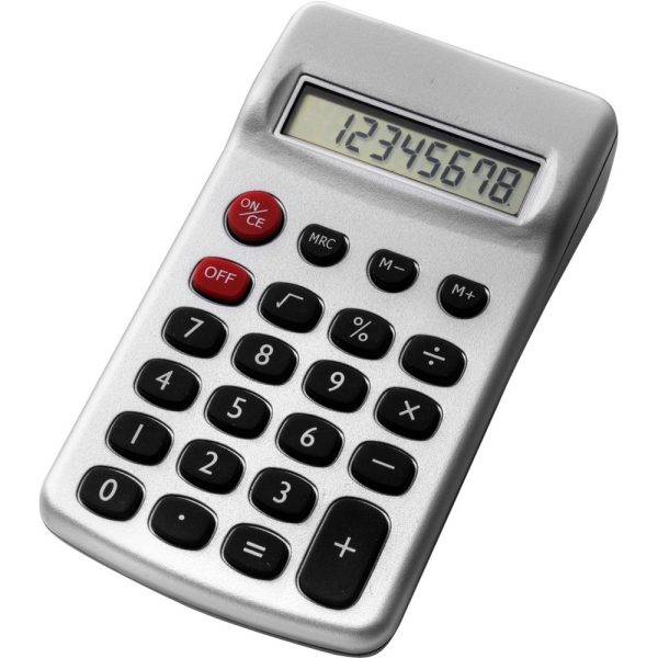 Calculatrice argent personnalisable avec logo