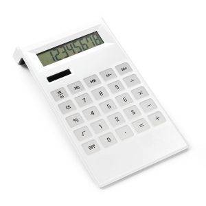 Calculatrice blanc personnalisable avec logo – réf. V3226-02