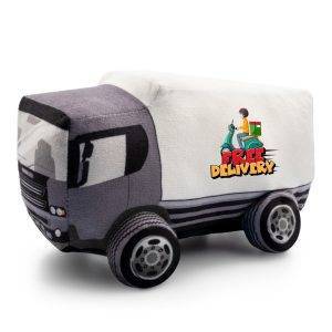 Camion en peluche Rune blanc personnalisable avec logo