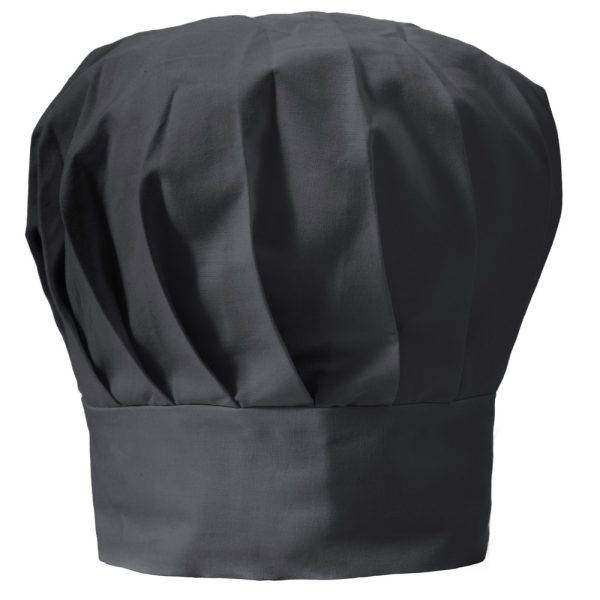 Capuchon de cuisinier noir personnalisable avec logo