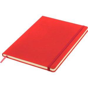 Carnet A4 rouge personnalisable avec logo