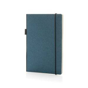 Carnet A5 à couverture rigide avec soufflet bleu personnalisable