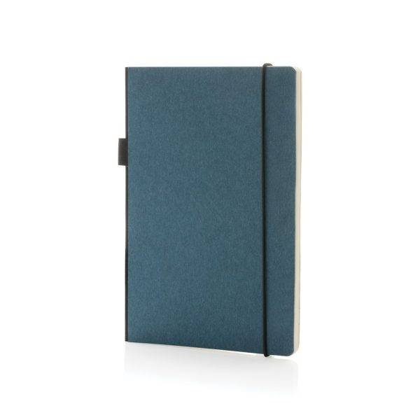 Carnet A5 à couverture rigide avec soufflet bleu personnalisable