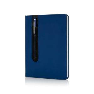 Carnet A5 à couverture rigide en PU avec Stylo tactile personnalisable – réf. P773.315