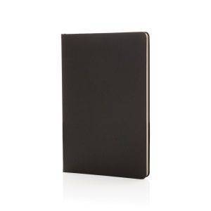 Carnet A5 à couverture rigide noir personnalisable avec logo