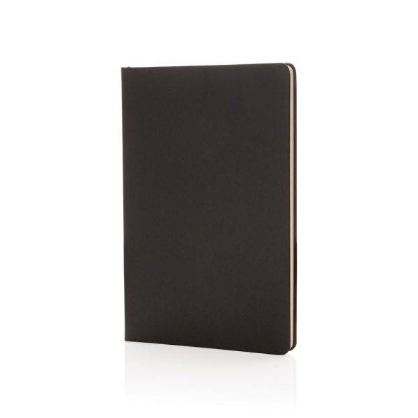 Carnet A5 à couverture rigide noir personnalisable avec logo