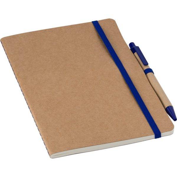 Carnet A5 avec Stylo bille bleu clair personnalisable avec logo