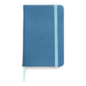 Carnet A6 bleu personnalisable avec logo
