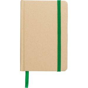 Carnet A6 en papier craft recyclé citron vert personnalisable