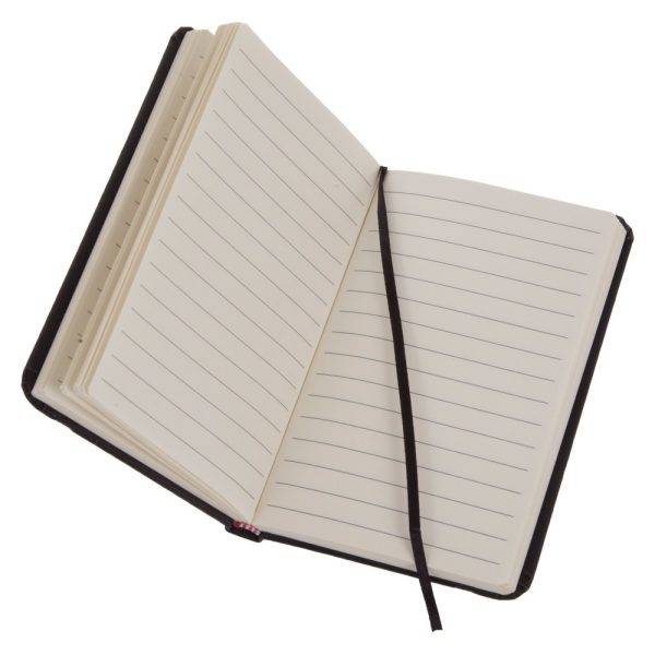 Carnet A6 noir personnalisable avec logo – réf. V2329/A-03