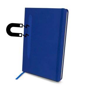 Carnet aimenté A5 | Aurora bleu marine personnalisable avec logo