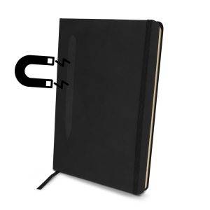 Carnet aimenté A5 | Aurora noir personnalisable avec logo