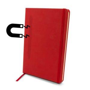 Carnet aimenté A5 | Aurora rouge personnalisable avec logo
