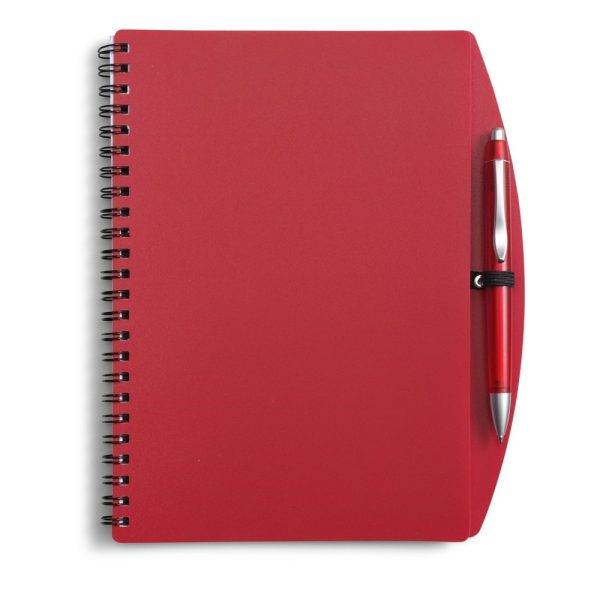 Carnet avec stylo bille rouge personnalisable avec logo