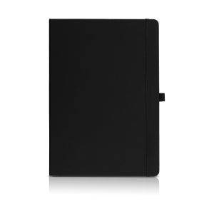 Carnet d’environ format A4 Velsa noir personnalisable avec logo