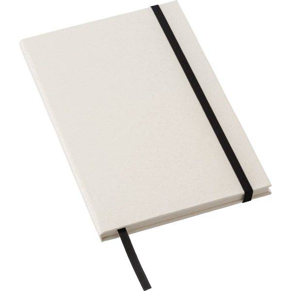 Carnet en carton de lait recyclé A5 blanc personnalisable avec logo