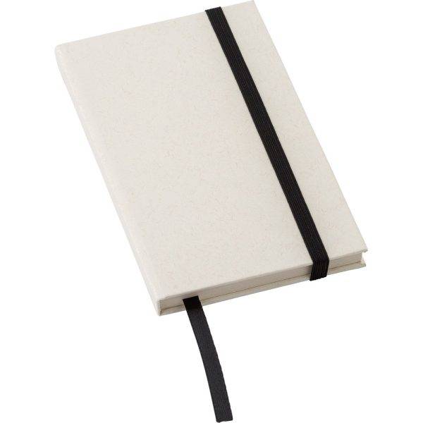 Carnet en carton de lait recyclé A6 blanc personnalisable avec logo