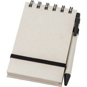 Carnet en carton de lait recyclé A6 blanc personnalisable avec logo – réf. V2234-02