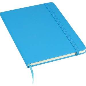 Carnet en RPET, format A5 environ bleu clair personnalisable avec logo