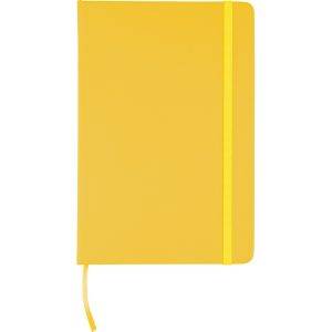 Carnet en RPET, format A5 environ jaune personnalisable avec logo