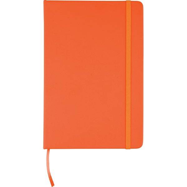 Carnet en RPET, format A5 environ orange personnalisable avec logo