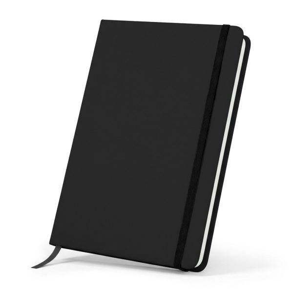 Carnet env. A5 Eugene noir personnalisable avec logo