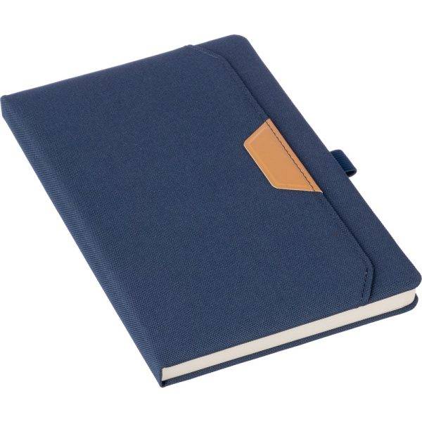 Carnet env. A5 RÉPET bleu marine personnalisable avec logo
