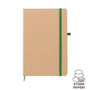 Carnet env. A5 vert personnalisable avec logo