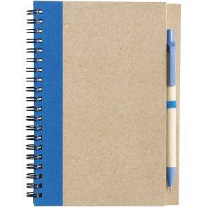 Carnet environ A5 avec stylo bille bleu personnalisable avec logo