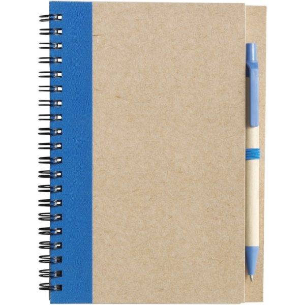 Carnet environ A5 avec stylo bille bleu personnalisable avec logo