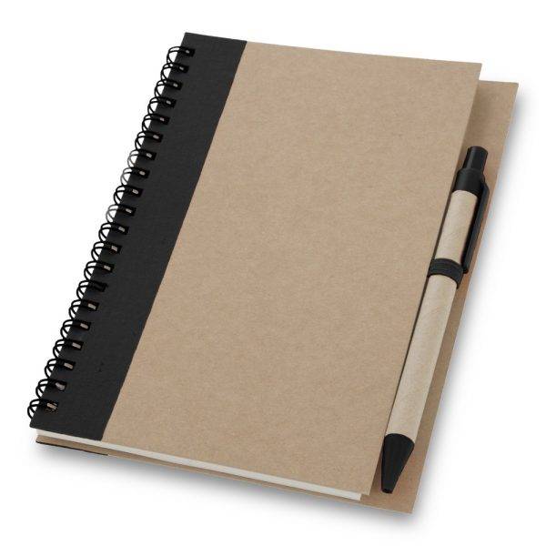 Carnet environ A5 avec stylo bille Salvatore noir personnalisable