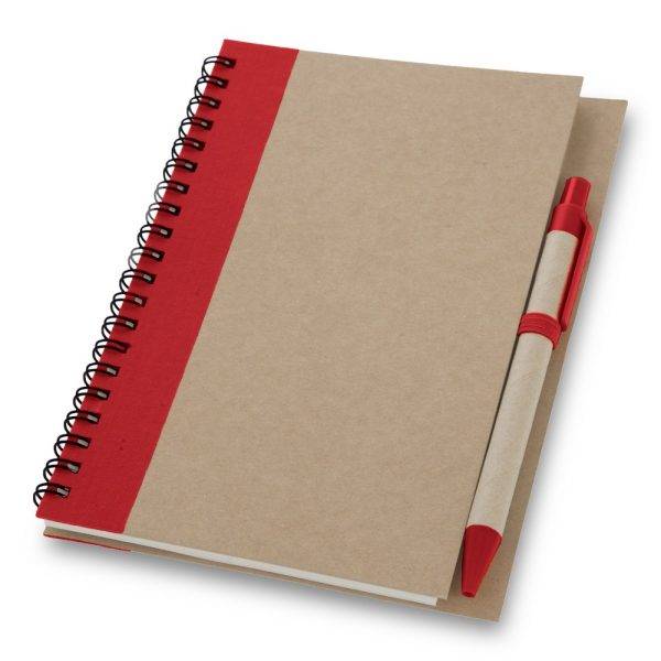 Carnet environ A5 avec stylo bille Salvatore rouge personnalisable