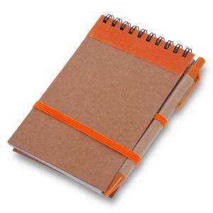 Carnet environ A6 avec stylo bille Chapman orange personnalisable