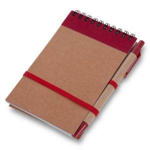 Carnet environ A6 avec stylo bille Chapman rouge personnalisable