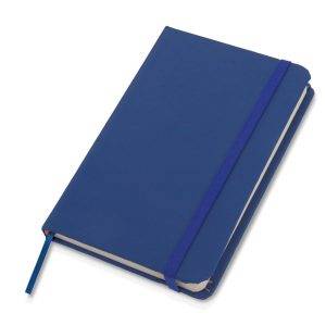 Carnet environ A6 Bridget bleu marine personnalisable avec logo