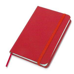 Carnet environ A6 Bridget rouge personnalisable avec logo